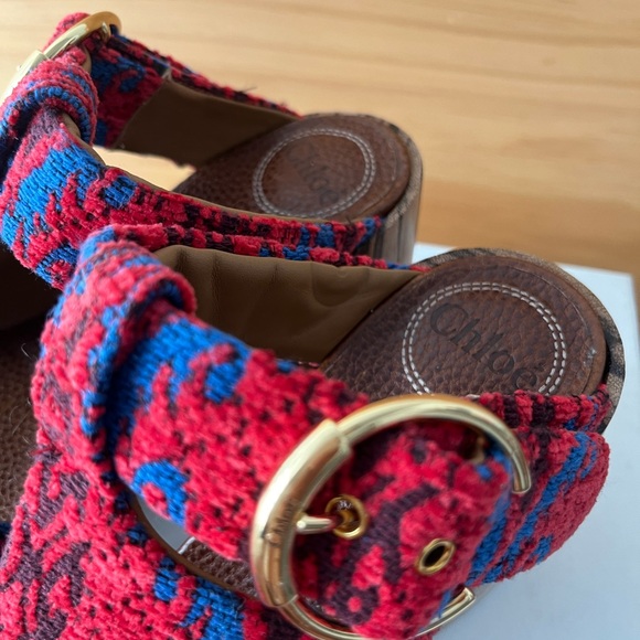 chloe tapestry platform mules - Picture 5 of 7